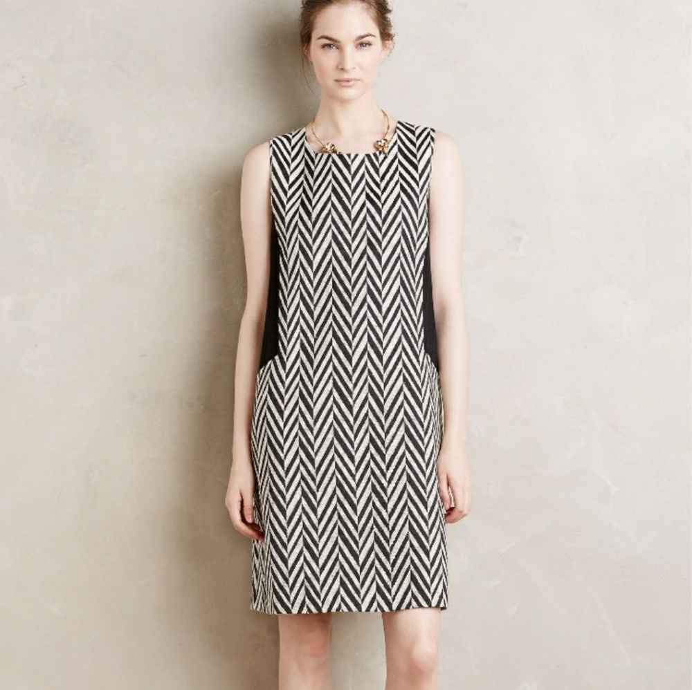 Anthro Illusionist Shift Dress